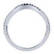 Wedding Band 14k White Gold Diamond Curved