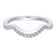 Wedding Band 14k White Gold Diamond Curved