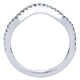 Wedding Band 14k White Gold Diamond Curved