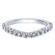 Wedding Band 14k White Gold Diamond Curved