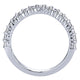 Wedding Band 14k White Gold Diamond Curved