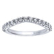 Wedding Band 14k White Gold Diamond Curved