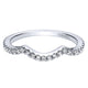 Wedding Band 14k White Gold Diamond Curved