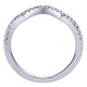 Wedding Band 14k White Gold Diamond Curved