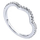Wedding Band 14k White Gold Diamond Curved