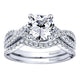 Wedding Band 14k White Gold Diamond Curved