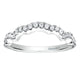 Wedding Band 14k White Gold Diamond Curved