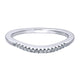 Wedding Band 14k White Gold Diamond Curved