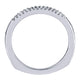 Wedding Band 14k White Gold Diamond Curved