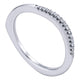 Wedding Band 14k White Gold Diamond Curved