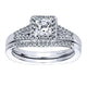 Wedding Band 14k White Gold Diamond Curved
