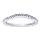 Wedding Band 14k White Gold Diamond Curved