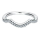 Wedding Band 14k White Gold Diamond Curved