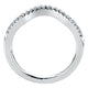 Wedding Band 14k White Gold Diamond Curved