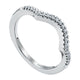 Wedding Band 14k White Gold Diamond Curved
