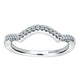 Wedding Band 14k White Gold Diamond Curved