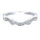 Wedding Band 14k White Gold Diamond Curved