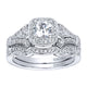 Wedding Band 14k White Gold Diamond Curved
