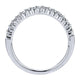 Wedding Band 14k White Gold Diamond Curved