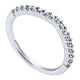 Wedding Band 14k White Gold Diamond Curved