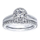Wedding Band 14k White Gold Diamond Curved
