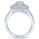 Engagement Ring 14k White Gold Diamond Double Halo