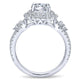 Engagement Ring 14k White Gold Diamond Double Halo