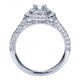 Engagement Ring 14k White Gold Diamond Double Halo