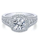 14K White Gold Diamond Double Halo 14K White Gold Engagement Ring ER12609R4W44Jj