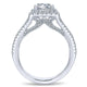 14K White Gold Diamond Double Halo 14K White Gold Engagement Ring ER12609R4W44Jj