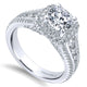 14K White Gold Diamond Double Halo 14K White Gold Engagement Ring ER12609R4W44Jj