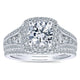 14K White Gold Diamond Double Halo 14K White Gold Engagement Ring ER12609R4W44Jj
