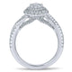 14K White Gold Diamond Double Halo 14K White Gold Engagement Ring ER12640M4W44Jj