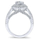 14K White Gold Diamond Double Halo 14K White Gold Engagement Ring ER12755R4W44Jj