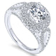 14K White Gold Diamond Double Halo 14K White Gold Engagement Ring ER12755R4W44Jj