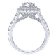 14K White Gold Diamond Double Halo 14K White Gold Engagement Ring ER12762R4W44Jj