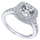 14K White Gold Diamond Double Halo 14K White Gold Engagement Ring ER12762R4W44Jj