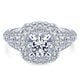 14K White Gold Diamond Double Halo 14K White Gold Engagement Ring ER12807R4W44Jj