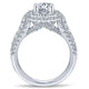 14K White Gold Diamond Double Halo 14K White Gold Engagement Ring ER12808R4W44Jj