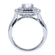 Engagement Ring 14k White Gold Diamond Double Halo
