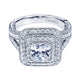14K White Gold Diamond Double Halo 14K White Gold Engagement Ring ER7264W44Jj