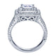 14K White Gold Diamond Double Halo 14K White Gold Engagement Ring ER7264W44Jj