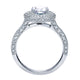 Engagement Ring 14k White Gold Diamond Double Halo
