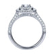 Engagement Ring 14k White Gold Diamond Double Halo