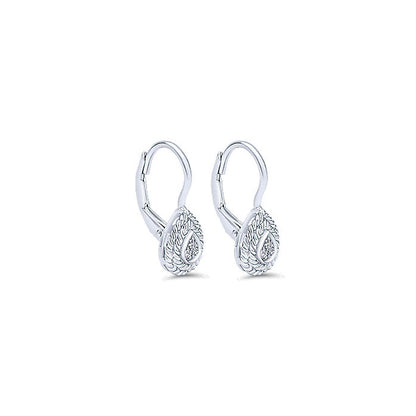 14k White Gold Diamond Drop Earrings