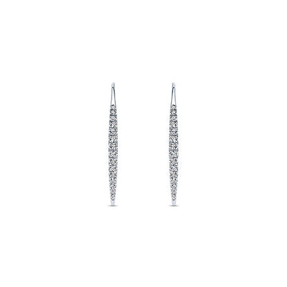 14k White Gold Diamond Drop Earrings