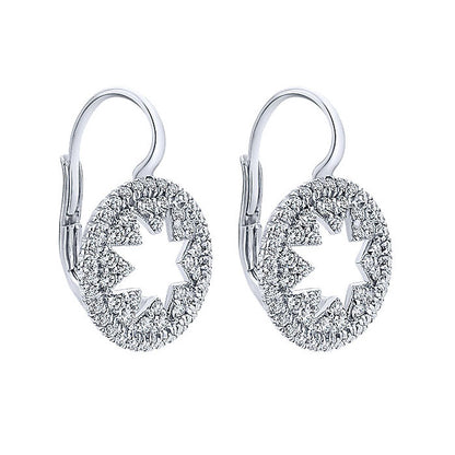 14k White Gold Diamond Drop Earrings