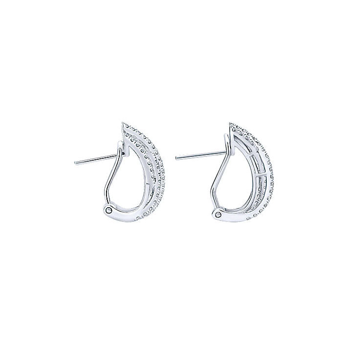 14k White Gold Diamond Drop Earrings