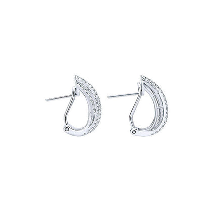 14k White Gold Diamond Drop Earrings