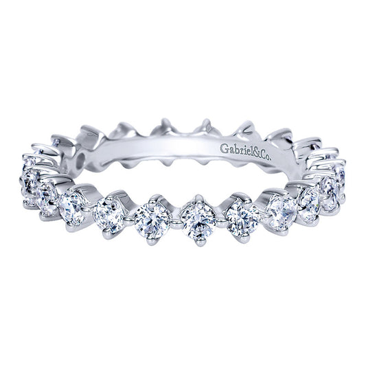 14K White Gold Diamond Eternity Band 14K White Gold ANniversary Band AN5258-6W44Jj